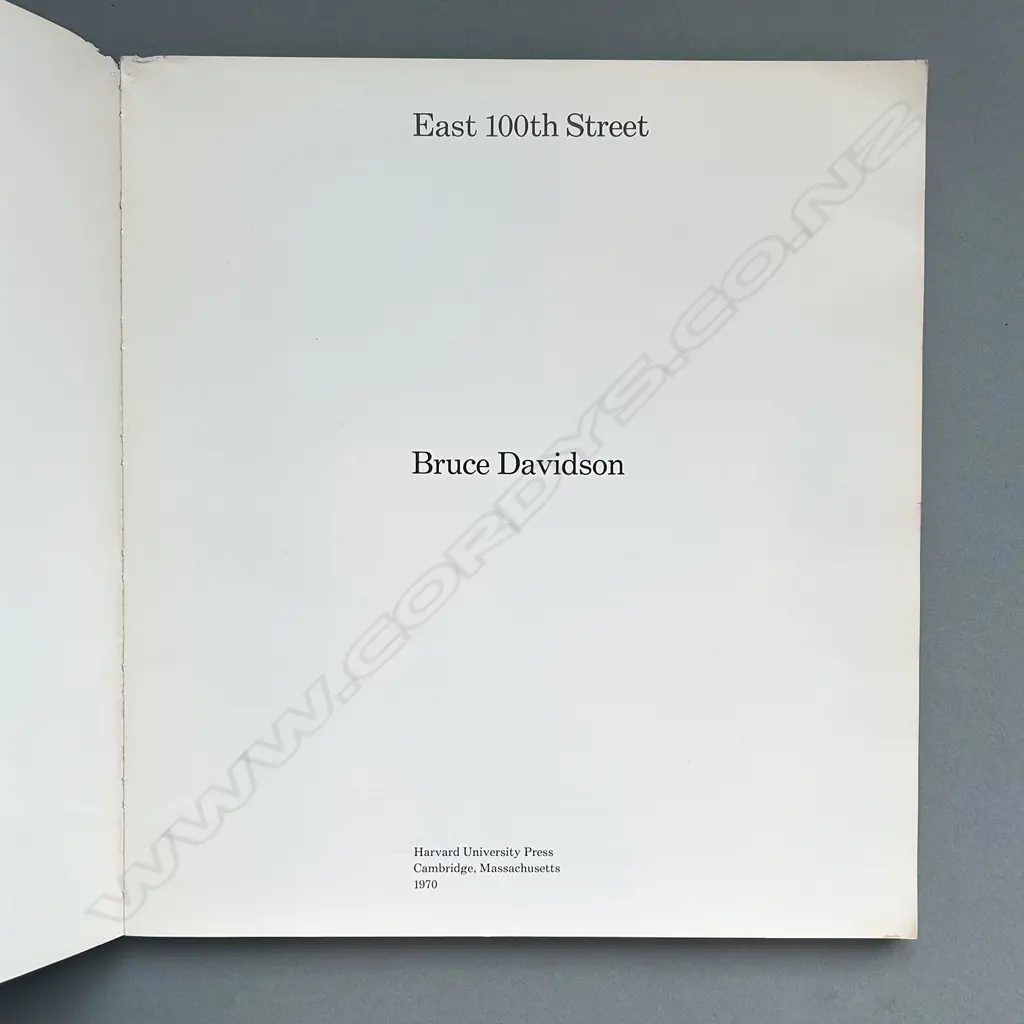 BRUCE DAVIDSON: EAST 100TH STREET Image 1++